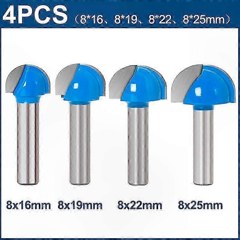 8mm Shank Corner Rounding Router Bit for Wood Trimming and Milling Cutter with 25mm Radius Round Edge Cutter Tool