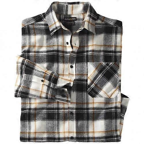 Atlas For Men Mens Checked Flannel Chest Pocket Shirt