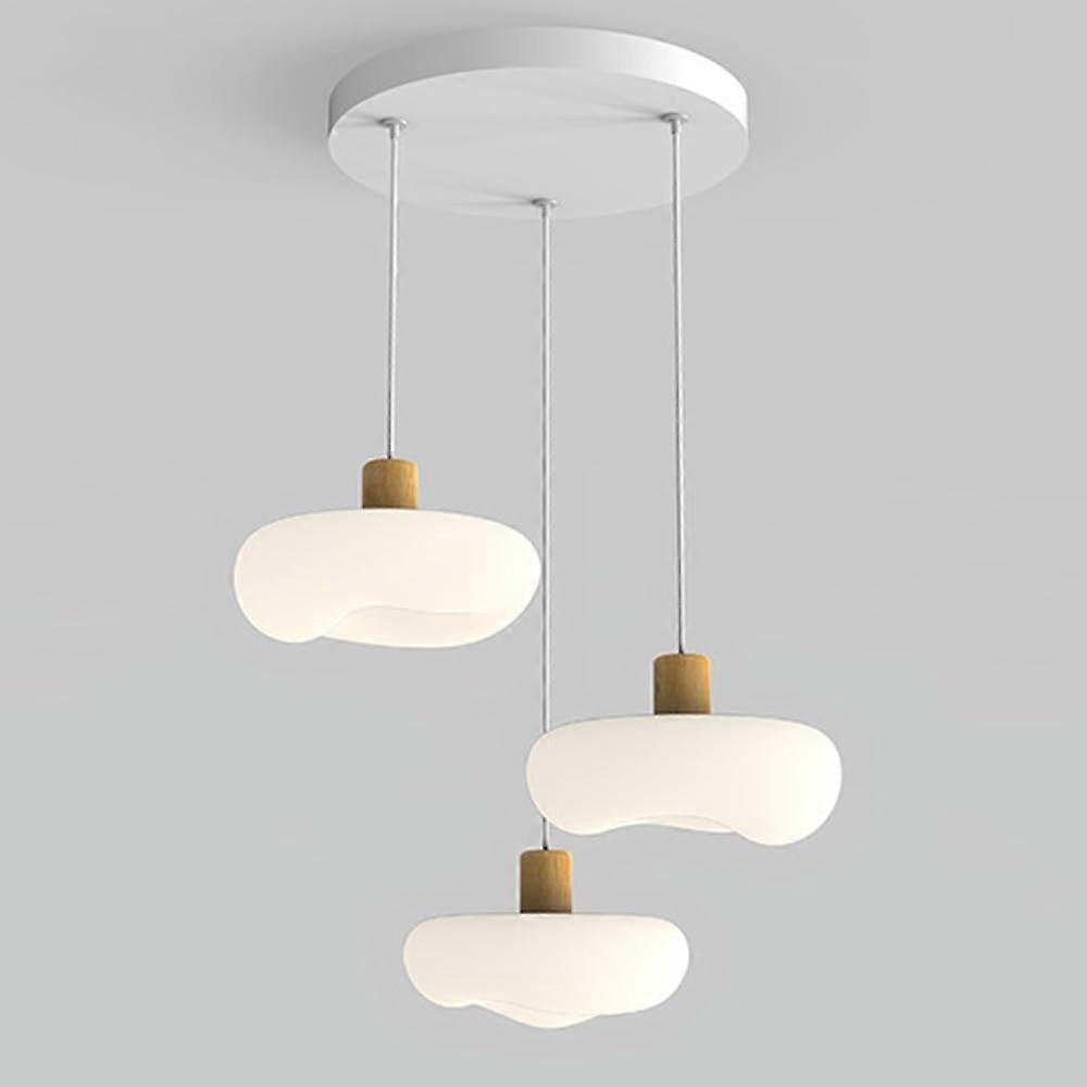 ThreeLight Ceiling Chandelier Large Nordic Modern Pendant Light For Dining Room Island Round Cluster Milk Cream