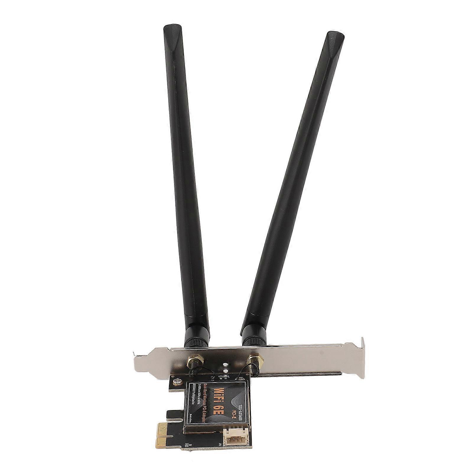 Carte PCIe WiFi 6E 6000Mbps Double antenne 8dB Bluetooth 5.2