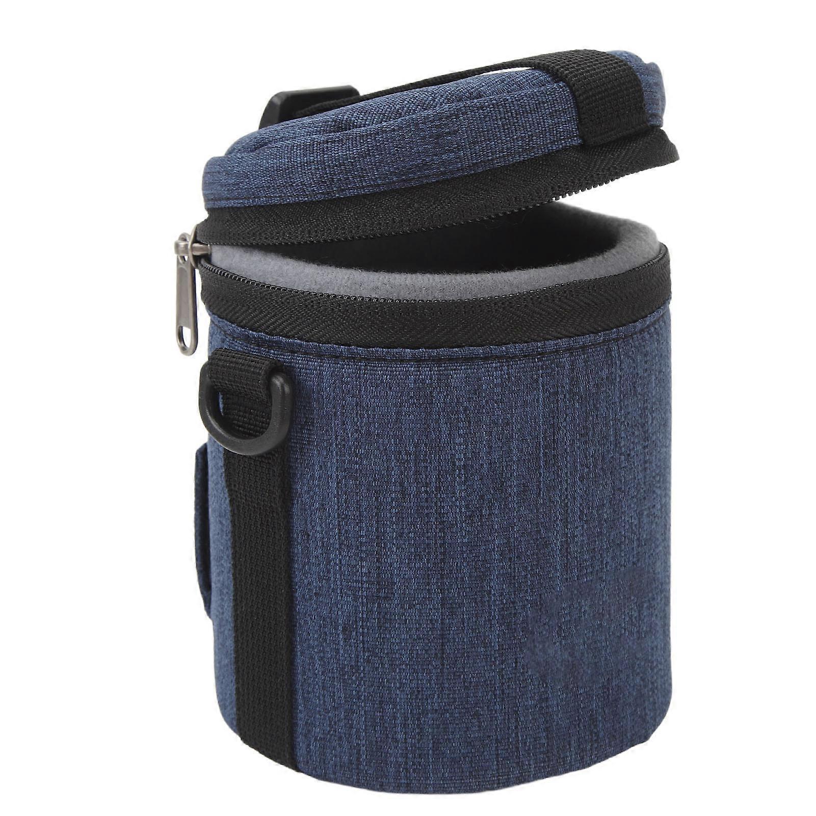 Waterproof Blue Camera Lens Case 12x10.5x10.5cm with Strap