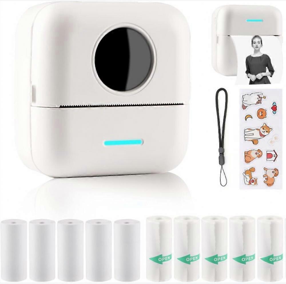 Mini Label Printer Mini Photo Printer for Smartphone Sticker Thermal Printer Photo Printer for Journal Travel Logo Notes Diary List Memo