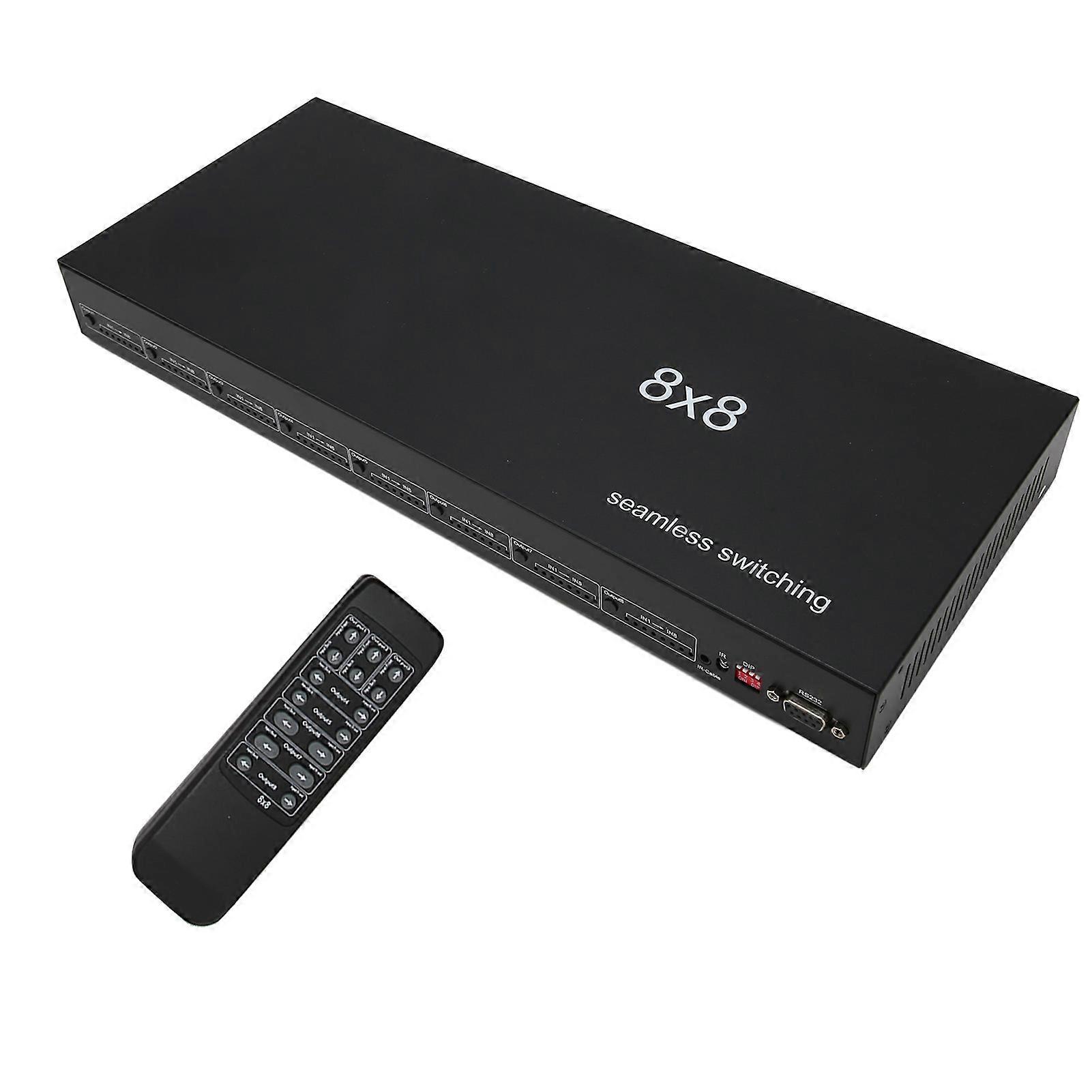 8x8 HDMI Matrix Switcher 1080P HD Multimedia 8 In 8 Out UK Plug