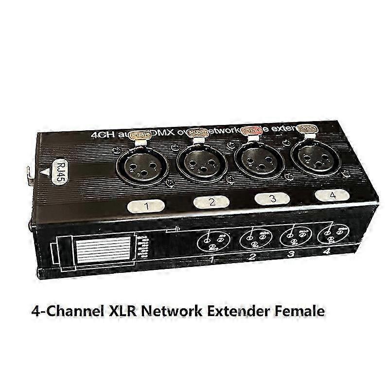 1Pair 4-Channel 3-Pin XLR o and DMX over Network Cable Extender, DMX512 Network Signal Extender