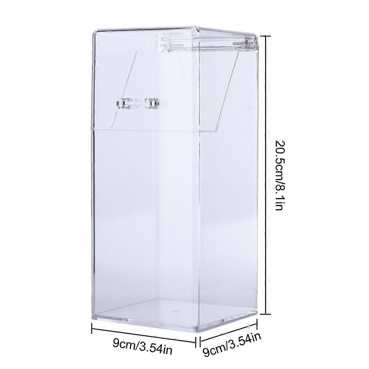 Transparent Makeup Brush Holder for Storage Use Elegant Square Container 1 Pc