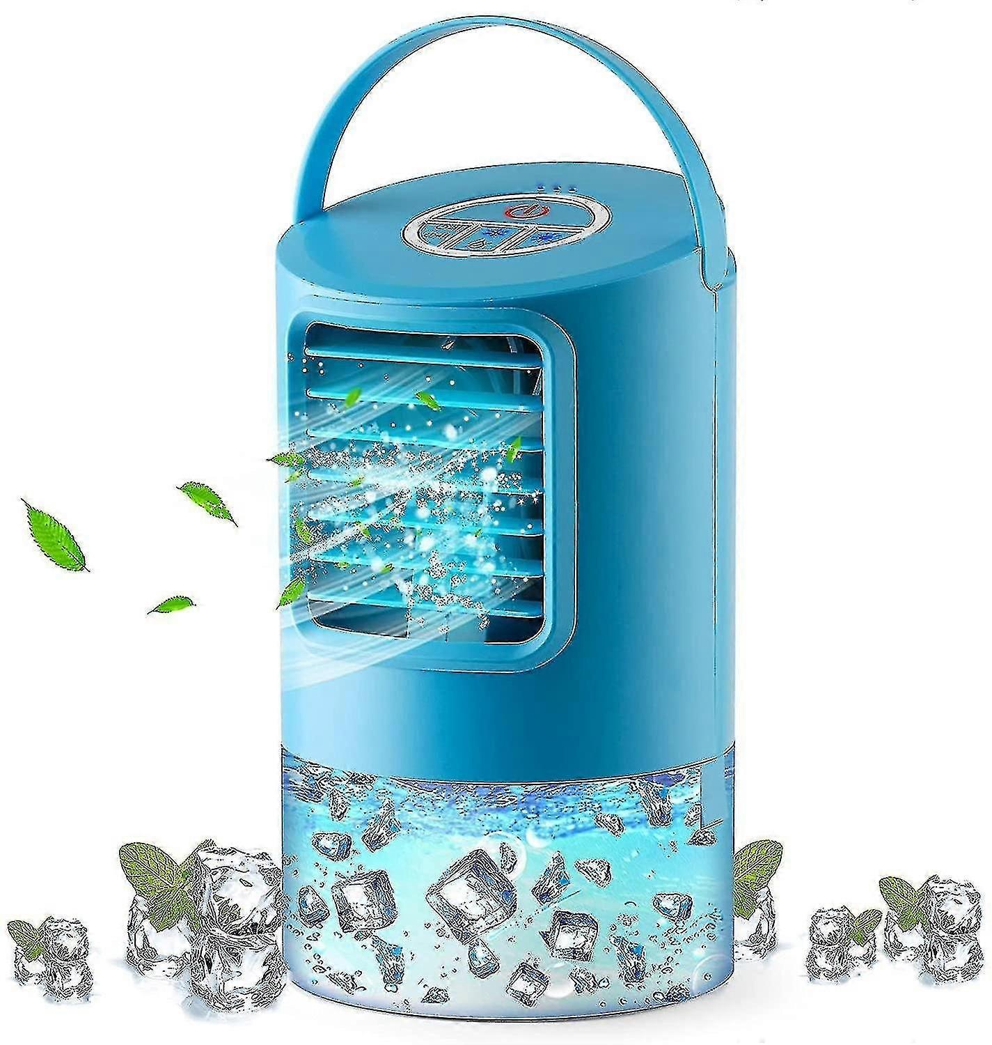Portable Air Cooler Personal Mobile Air Conditioner 4 In 1 Mini Desktop Air Conditioner Humidifier W