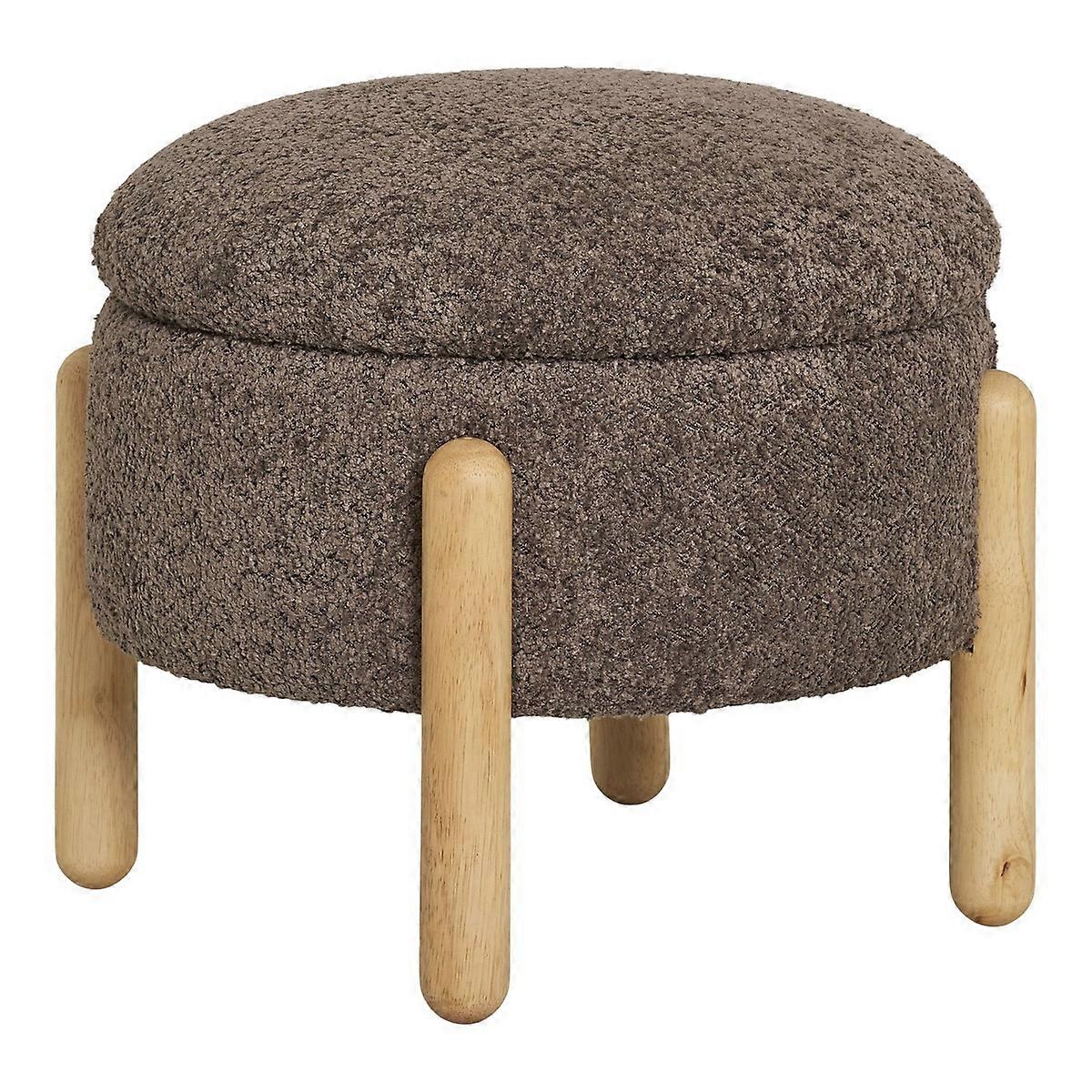 Pouf Medas, Marron, Polyester, 45x45x36 cm