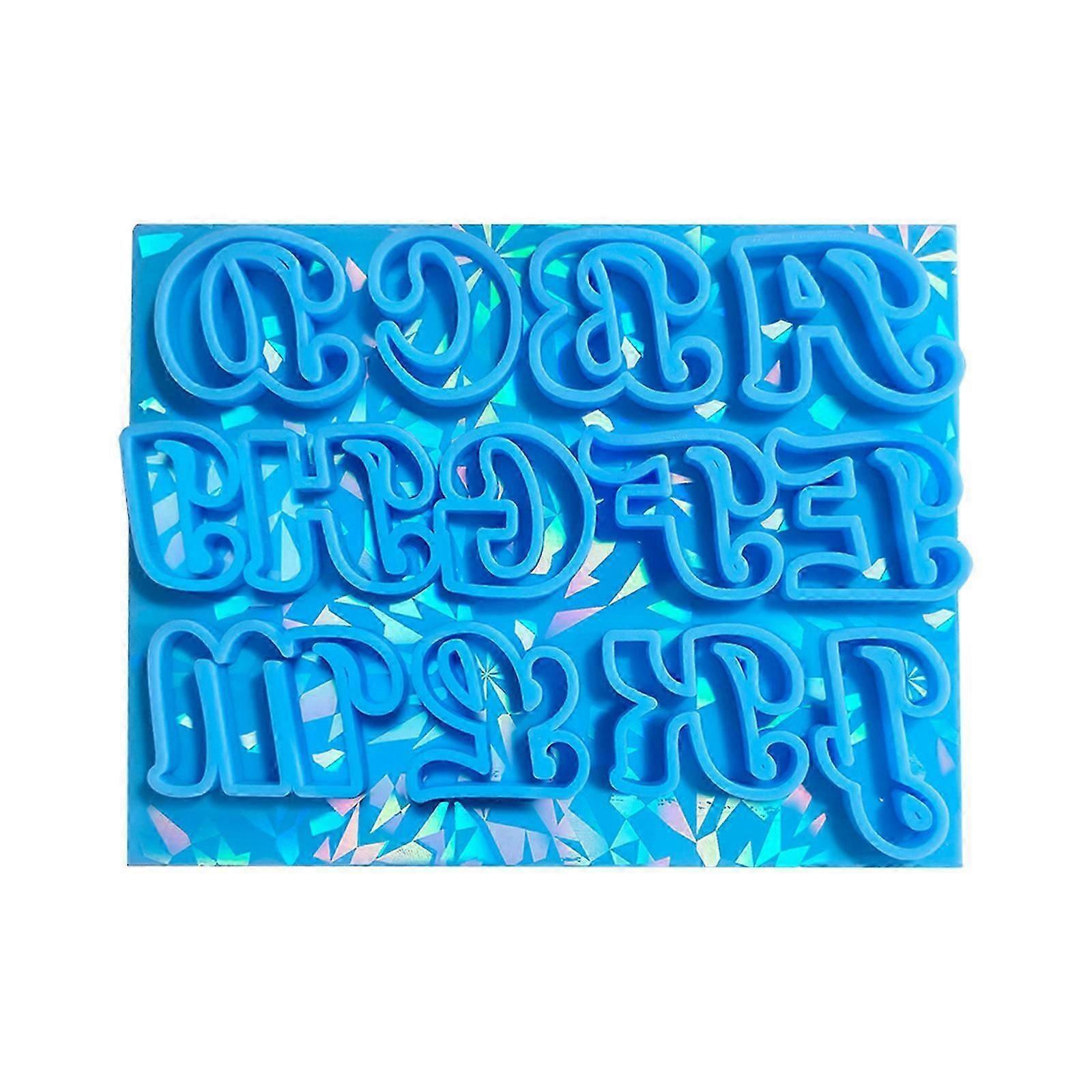 Reflective Holographics Letter and Number Sturdy Silicone Epoxy Resin Molds for Customes Jewelry Making Creation