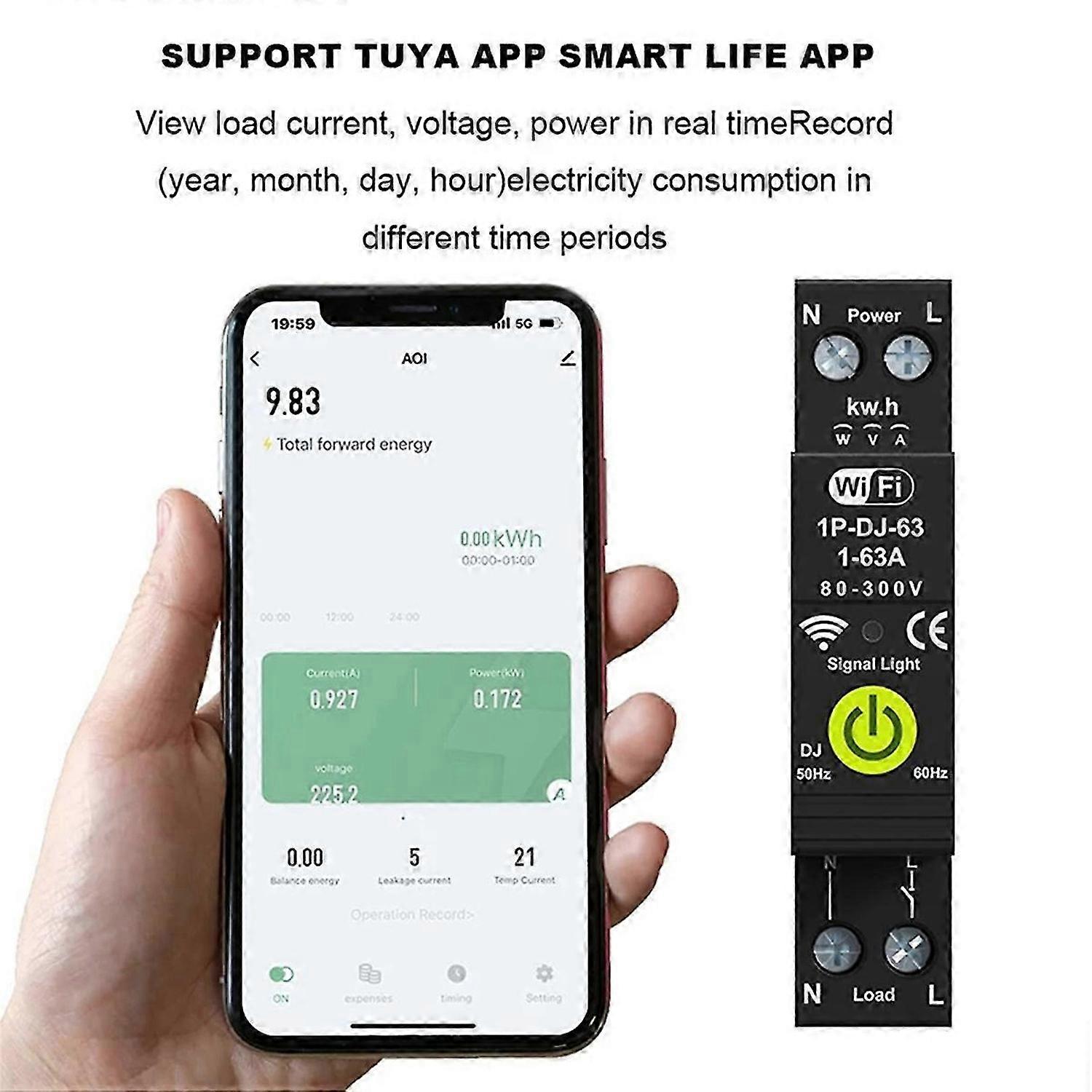 WIFI Undervoltage Protector Photovoltaic Bidirectional Energy Meter