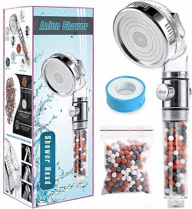Shower head-High pressure-6 filters-shower pause switch-with turbocharged propeller