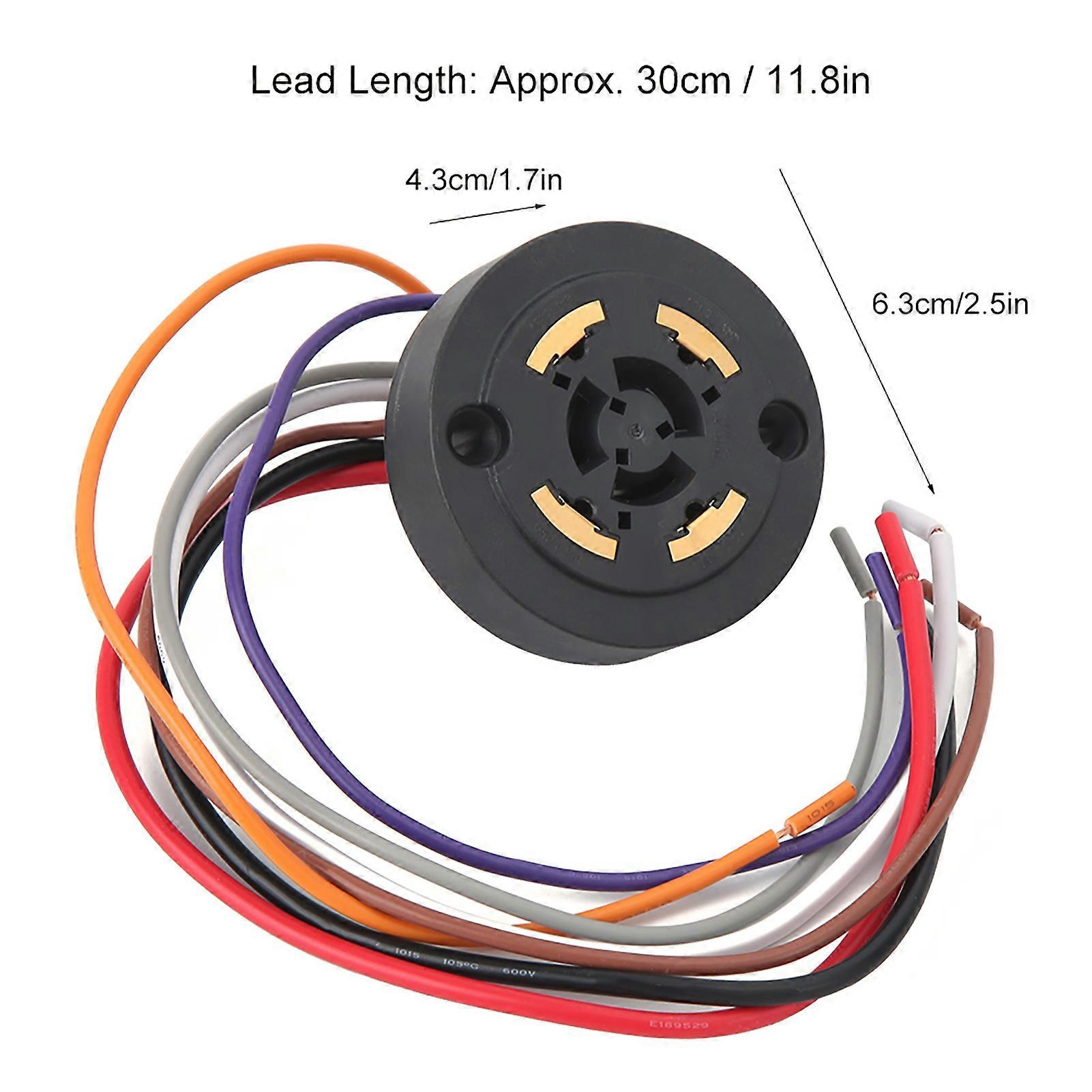 7P Intelligent Photoelectric Switch Adapter Socket, 16A, 6.3x4.3cm