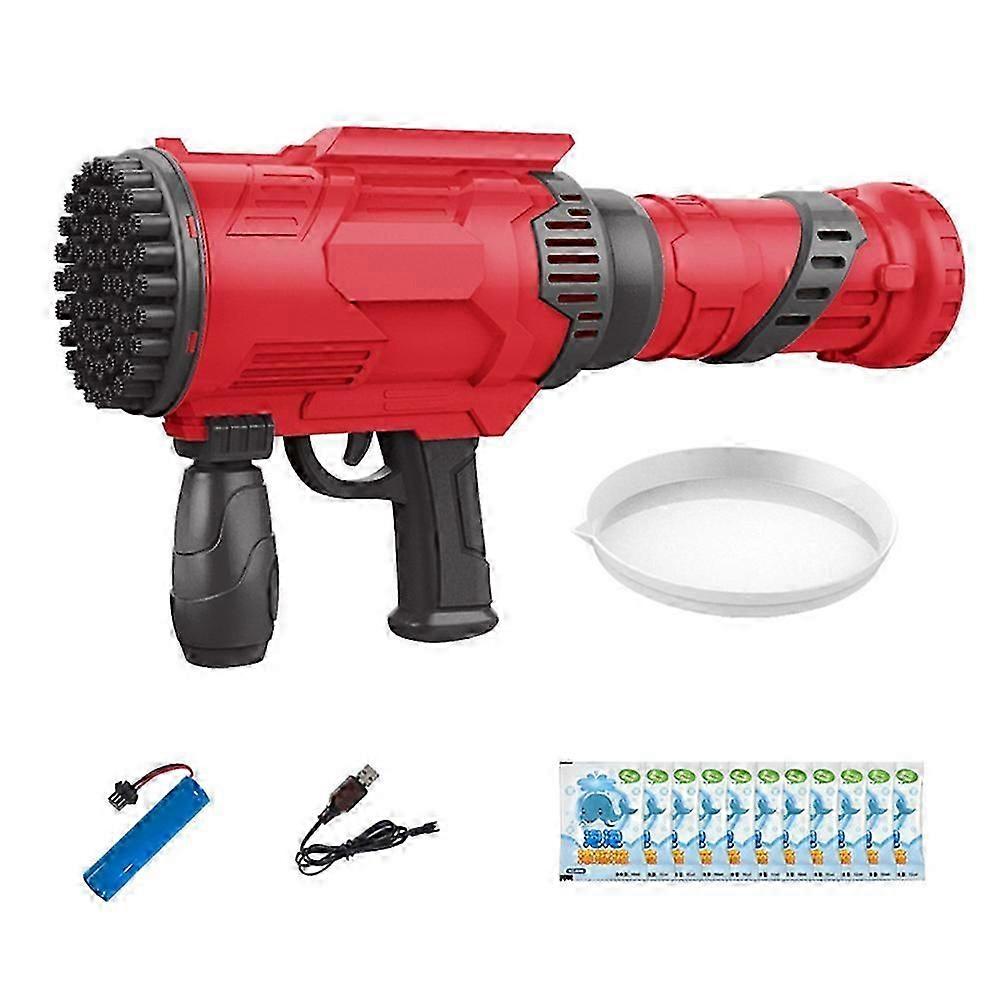 Bubble Blower 60 Holes Electric Bubble Shooting Toy Automatic Bubble Machine Party Favors Summer Outdoor Toy Birthday Gift for Kids