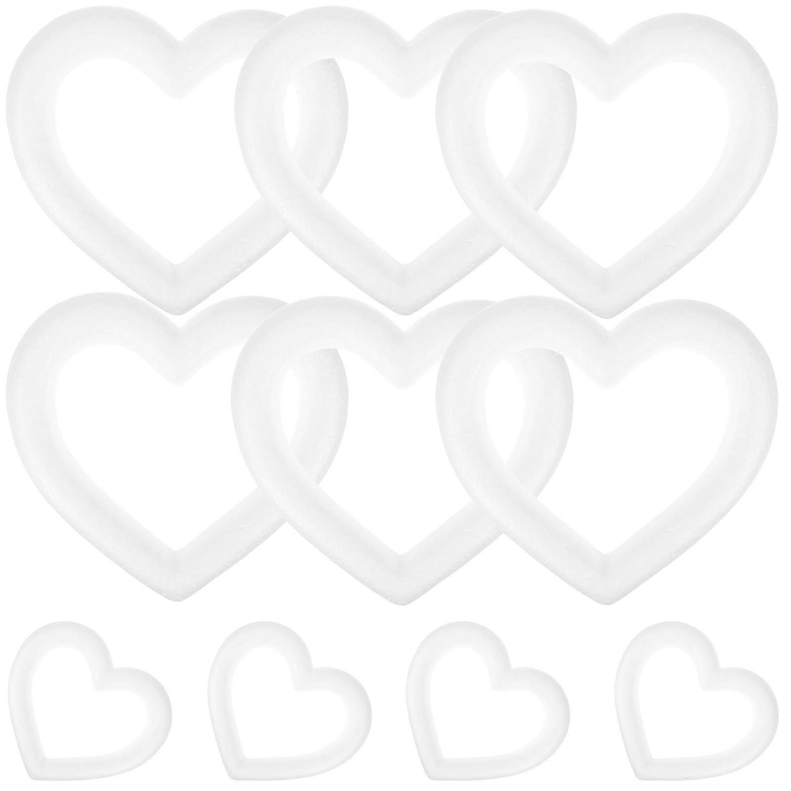 Heart Foam Form Wreath Making Kit for Decoration 30Pcs White