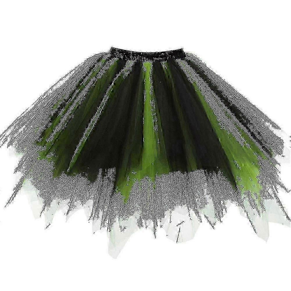 Women's Rainbow Skirt Girls' Colorful Tulle Petticoat Halloween Ballet