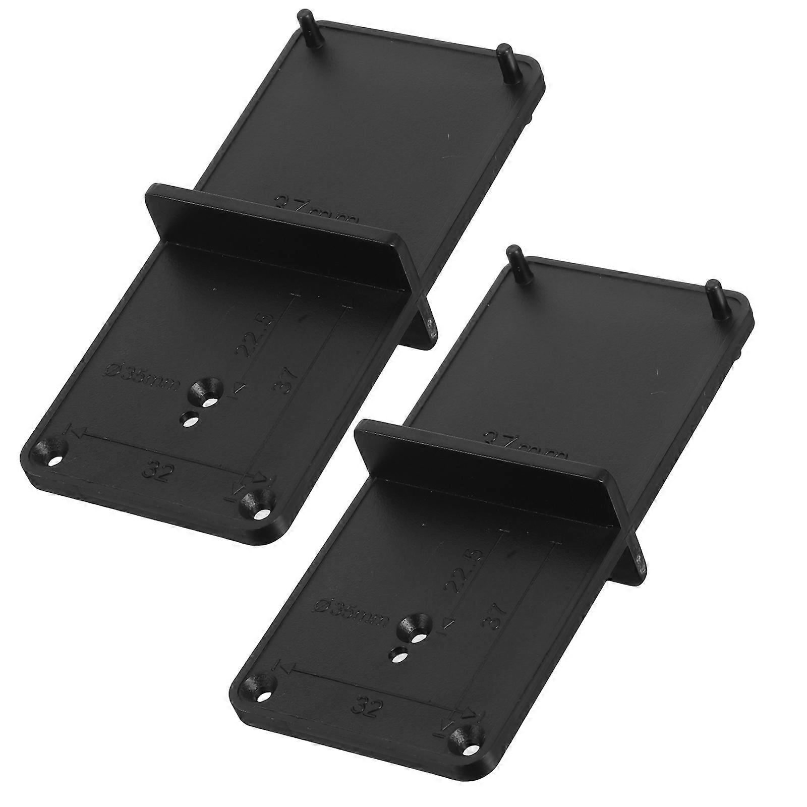 Woodworking Positioning Tool Drill Jig Adjustable Punch Locator DIY Enthusiasts Plastic 2Pcs