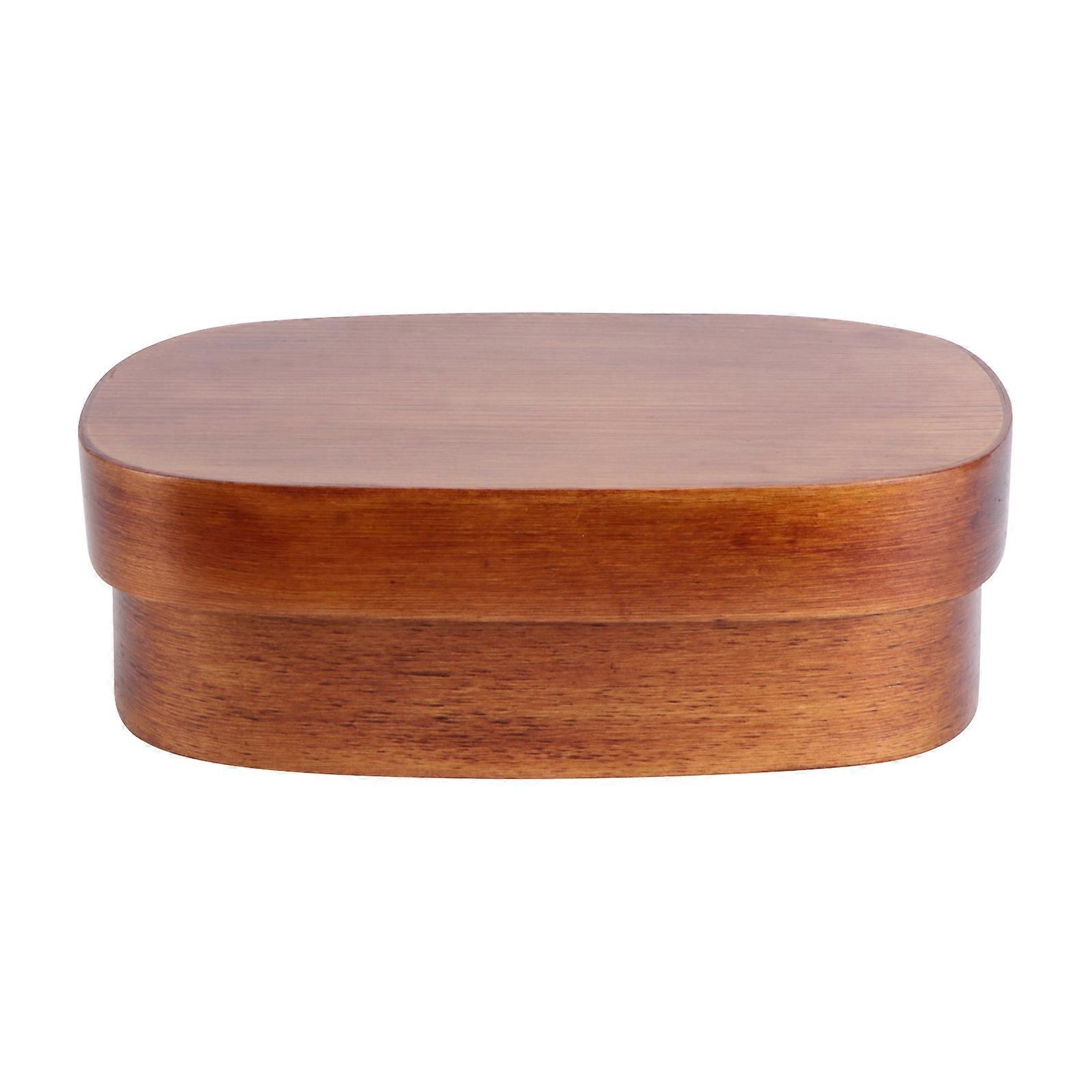 Wooden Lunchbox for Food Storage with Removable Separator