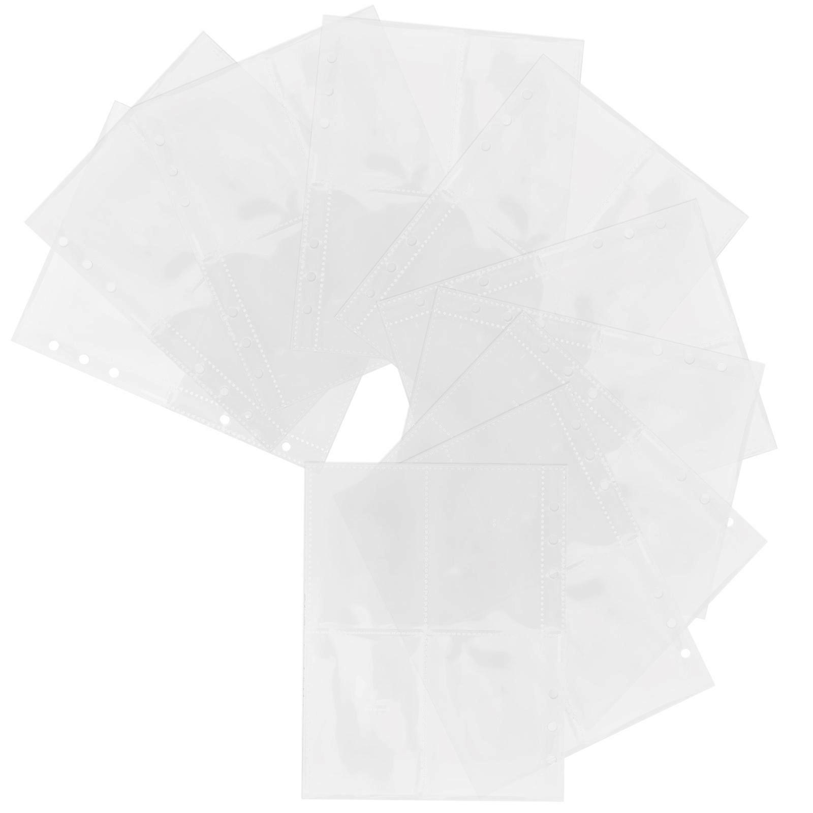 PVC Binder Inserts for Storage Use 25 Sheets Portable Clear Envelopes