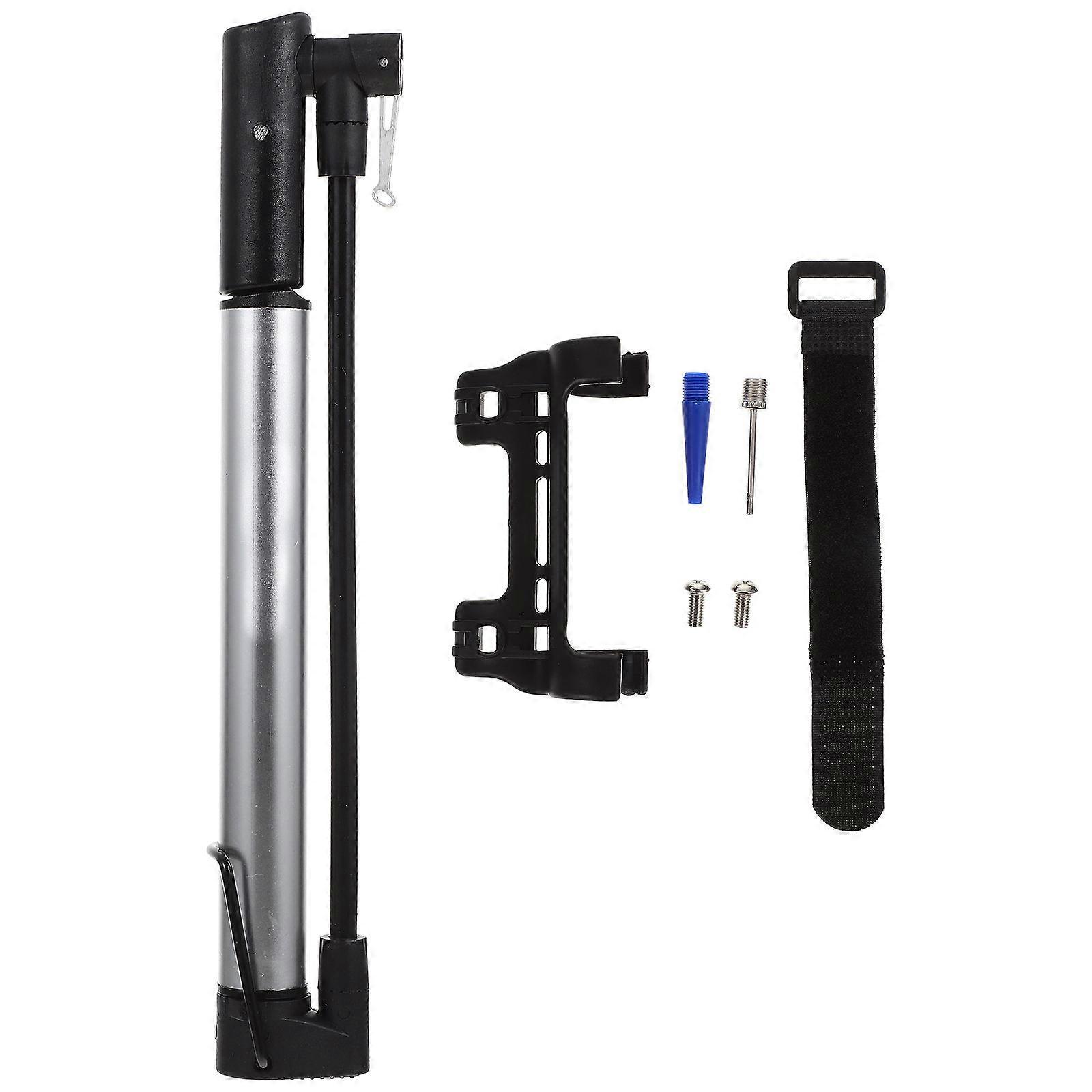 Bisiklet Taşınabilir Hava Pompası için Ön Çatal Bisiklet Pompası 1Set Gümüş Alaşım