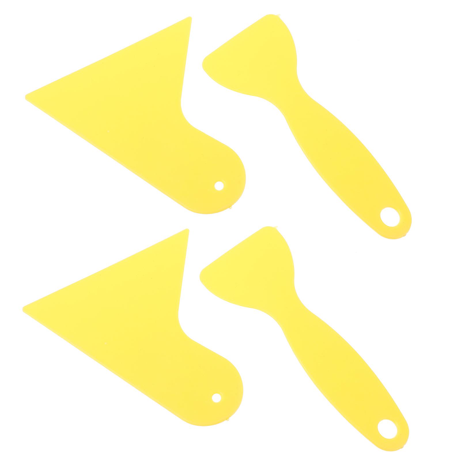 Car Window Squeegee Plastic for Bubble Removal 4Pcs Pack