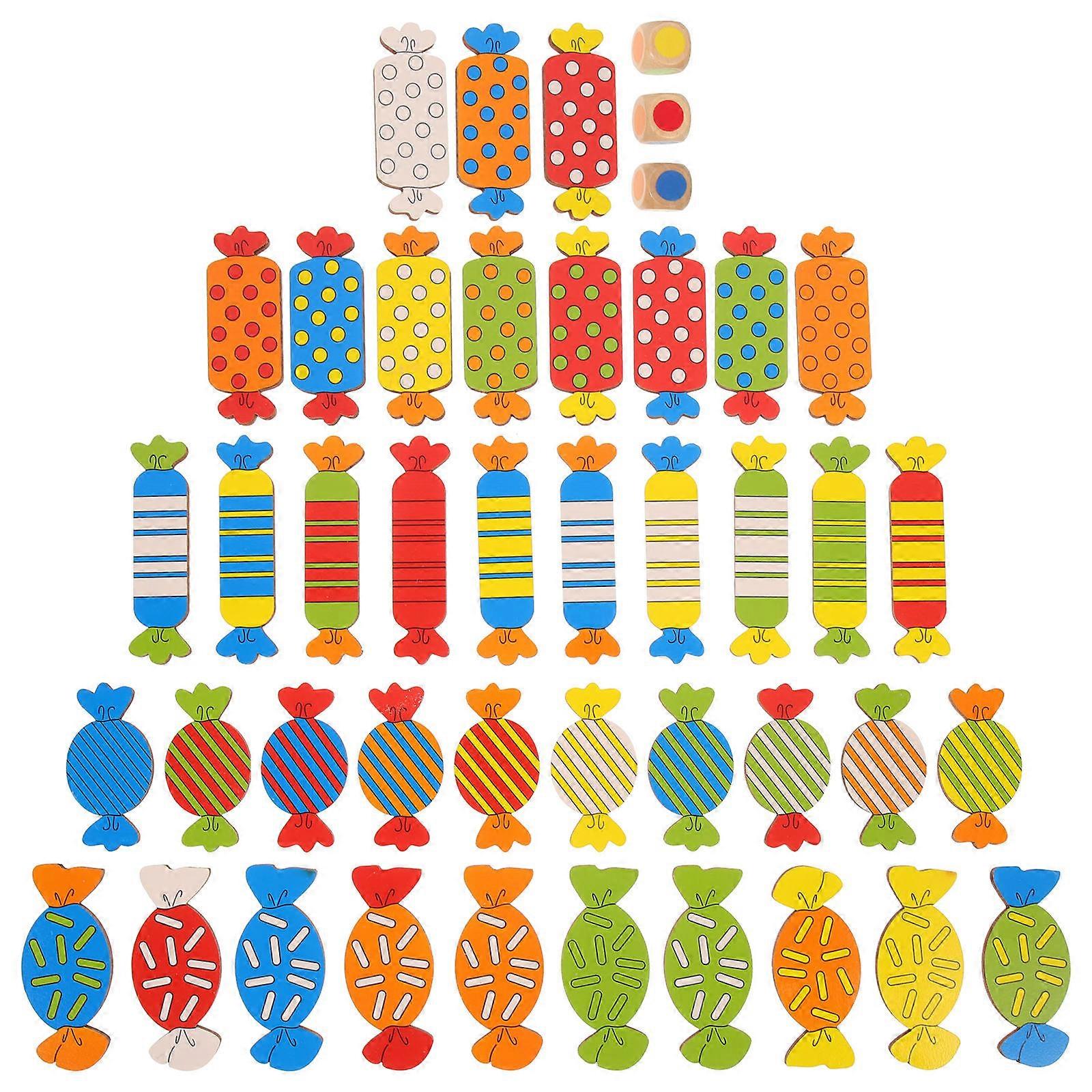 Color Matching Board Game Wooden Interactive Toy for Playing 1Set of Children's Toys