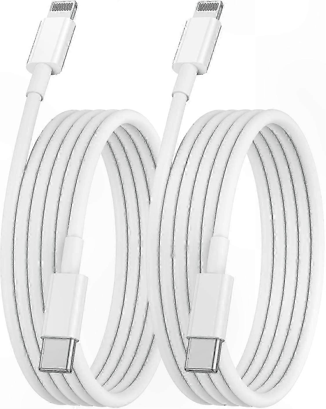 2m USB-C to Lightning Charging Cables, 2-Pack, Compatible with USB-C Chargers