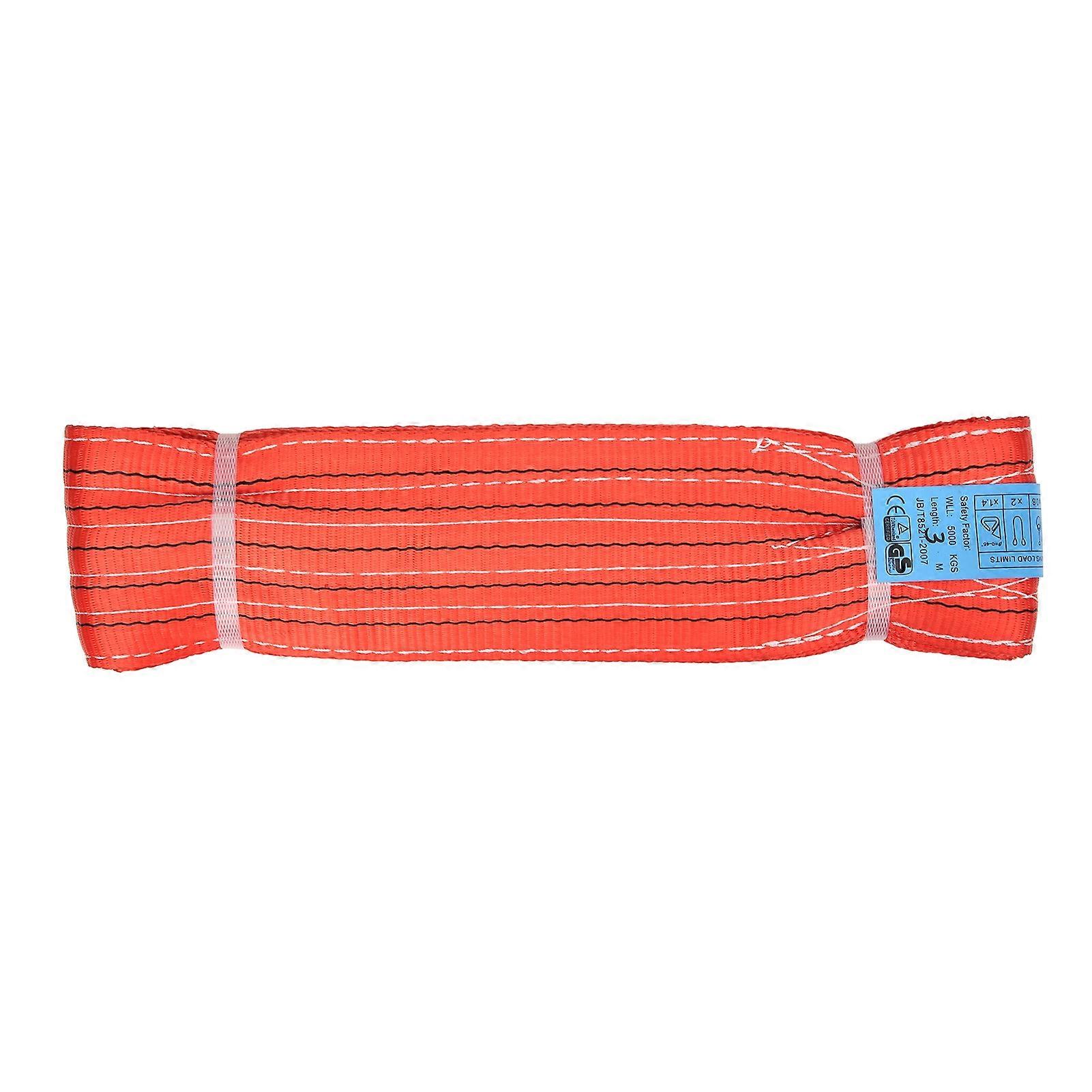 Sangle de levage plate en polyester à double œillet, 5 tonnes, 3 mètres, pour usage industriel