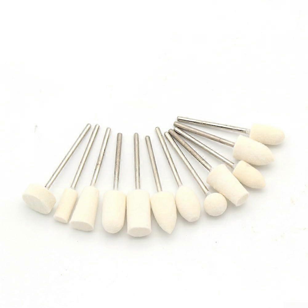 Rotary Tool Accessories Set 12 Pcs Wool Felt Buffing Heads For Precision Polishing, Dremel Compatible