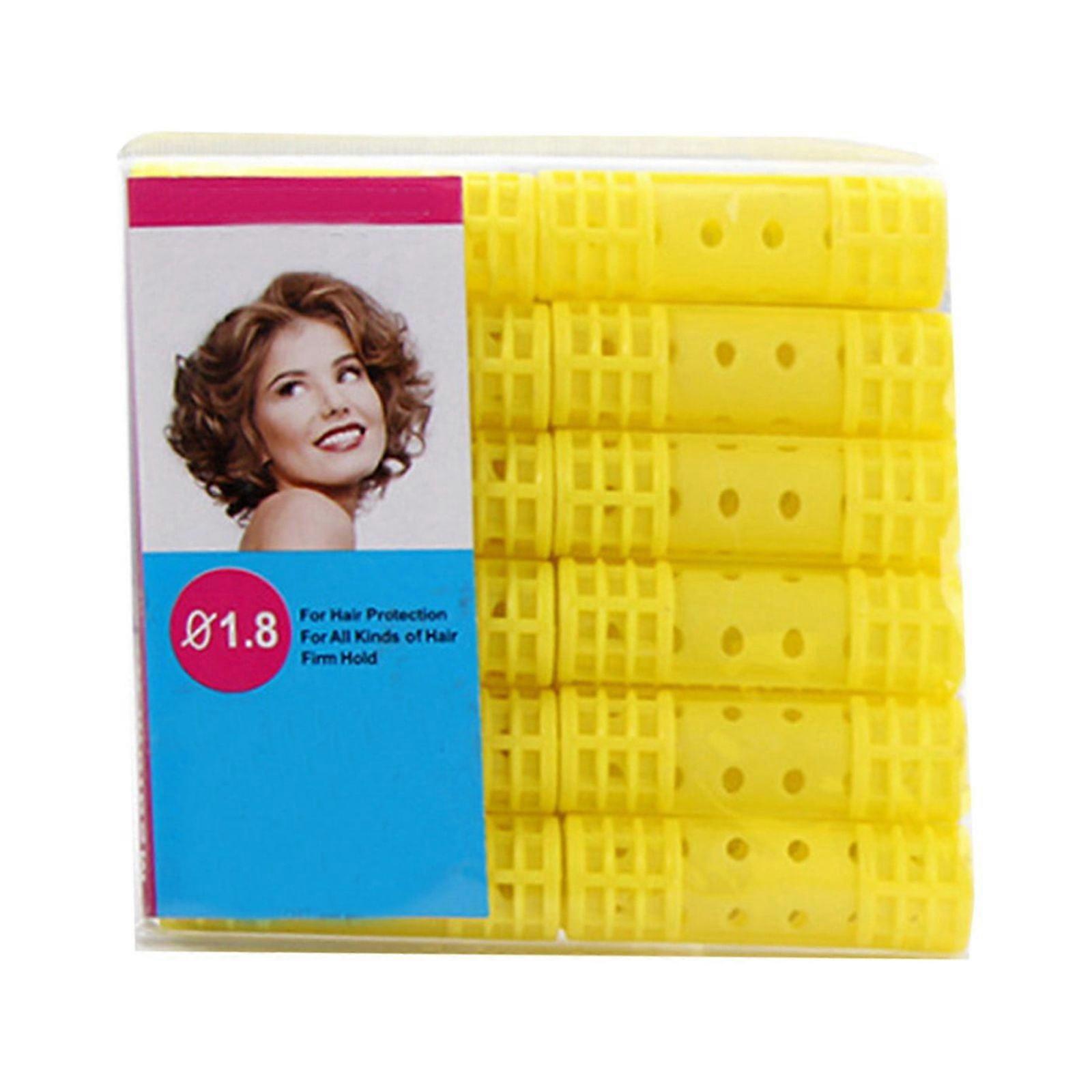 Zlezpi Plastic Hair Rollers with Snap Grip - No Heat Curlers for DIY & Salon Use, 6 Sizes
