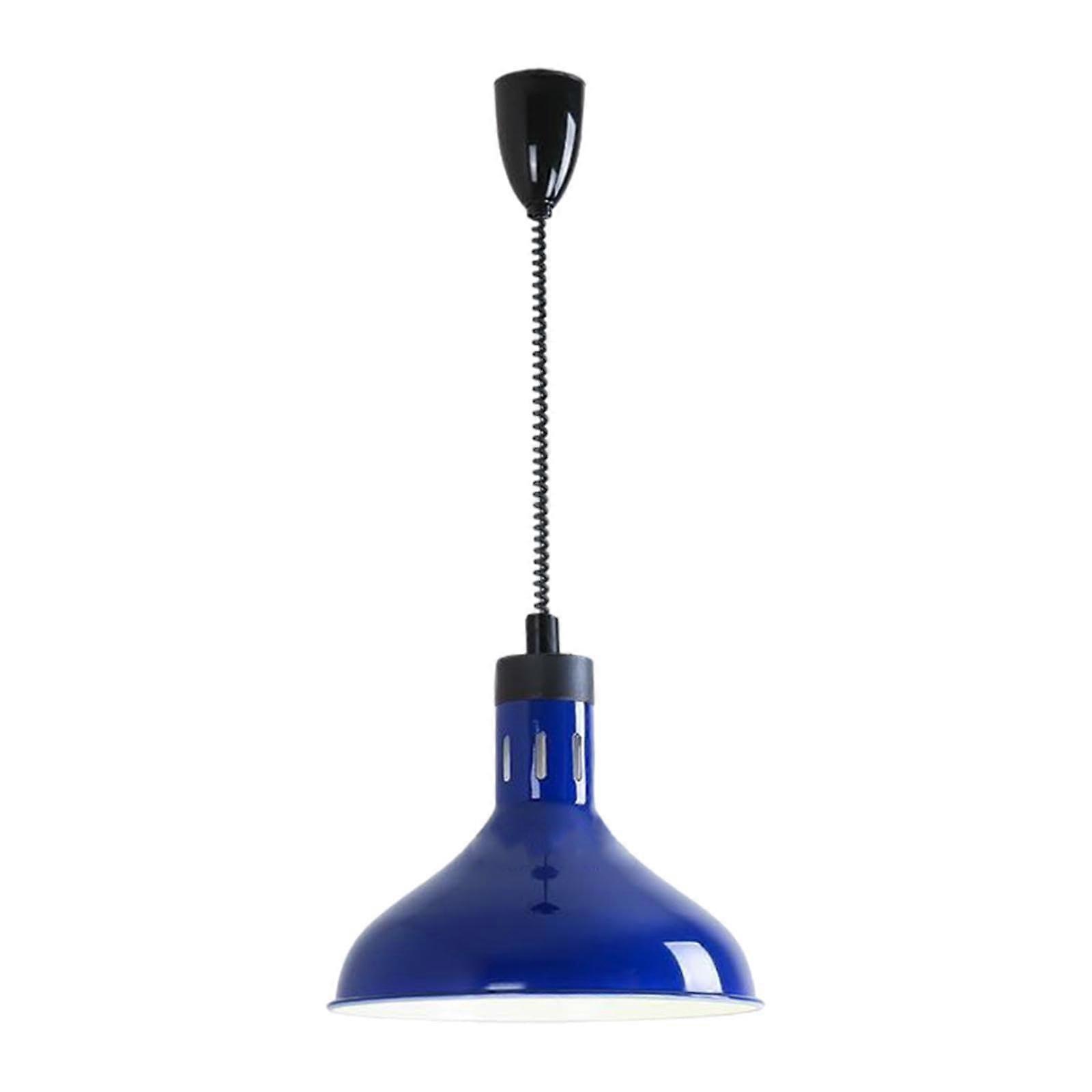 Buffet Heating Lamp with Retractable Design, 275W Capacity, Hanging Warming Lamp for Restaurants, Blue Color