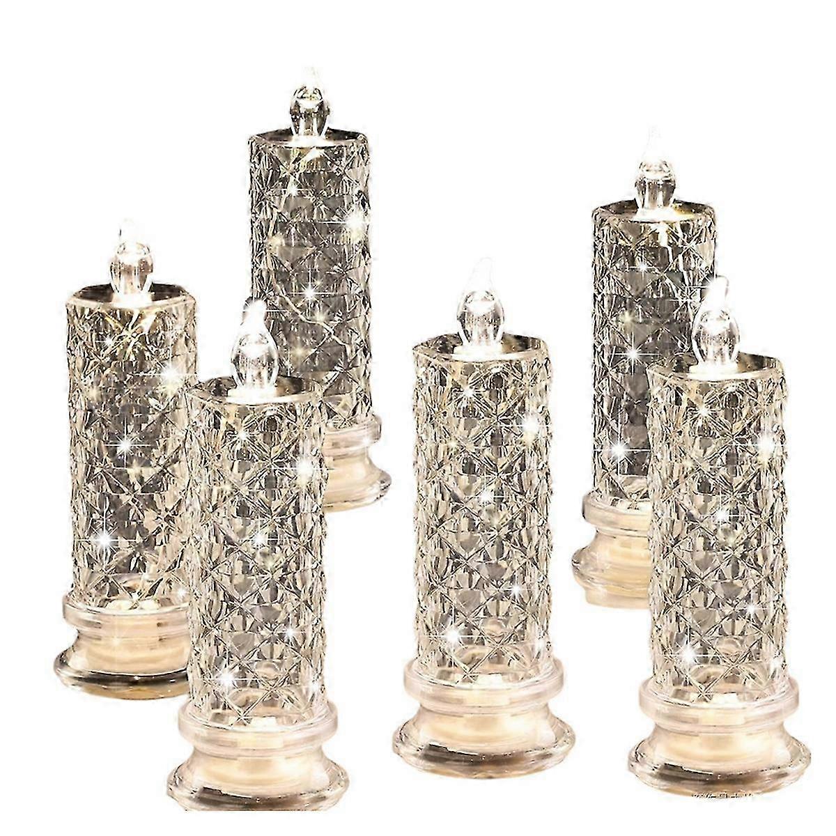Rose Shadow LED Flameless Candles, for Valentine'S Day 2025