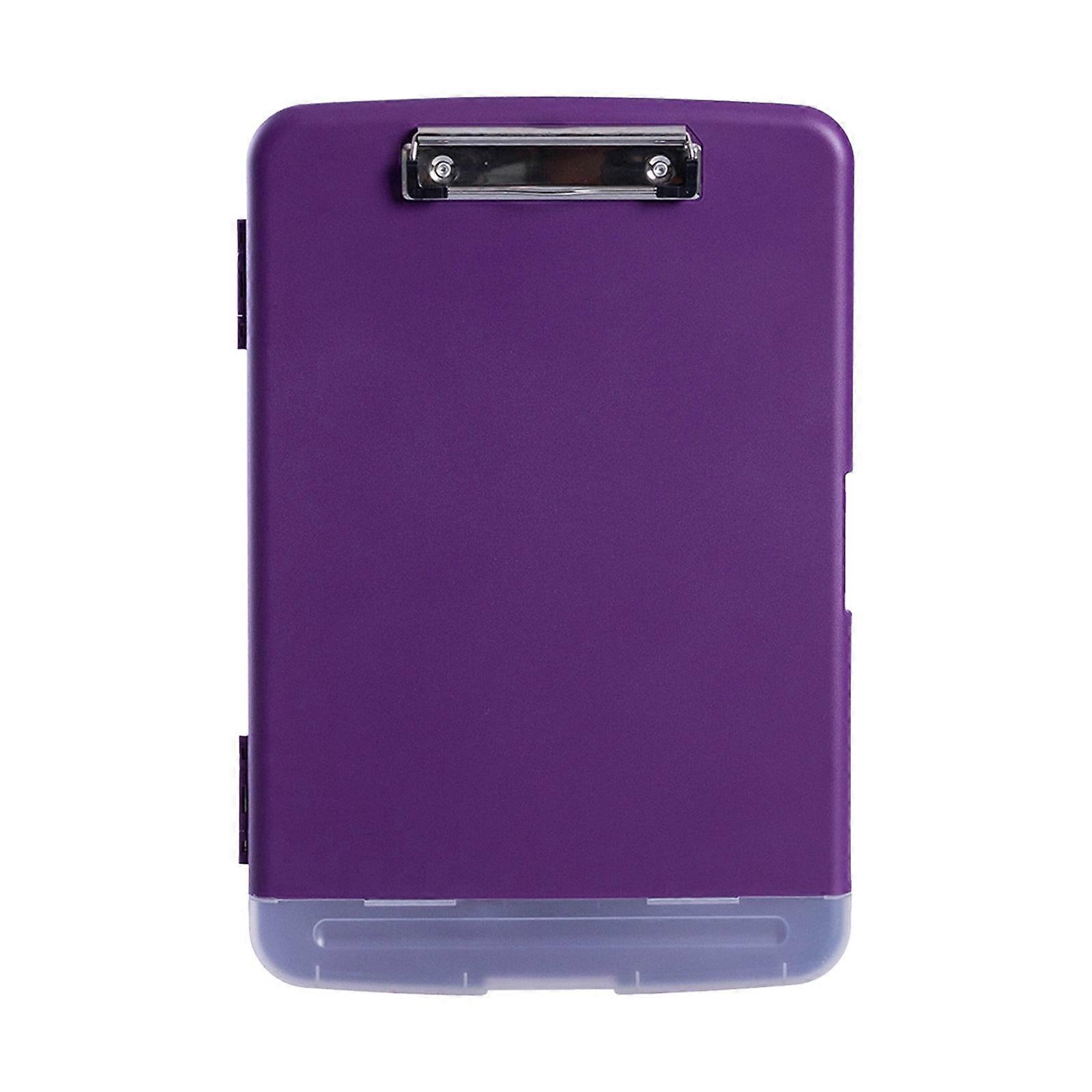 XIAOLE A4 Clipboard Storage Box, Plastic Paper Holder File Box, Slim-Case for Letter Size, Compatible with Home and Office Use