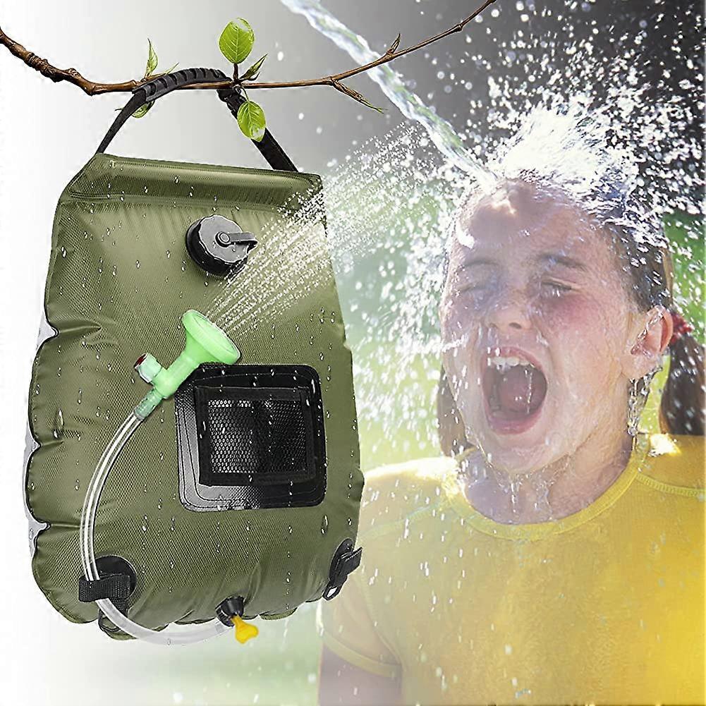 Kit Douche Portable Camping 5 Gallons - Pompe à Batterie - Sac PVC - Noir - Neuf Sous Emballage