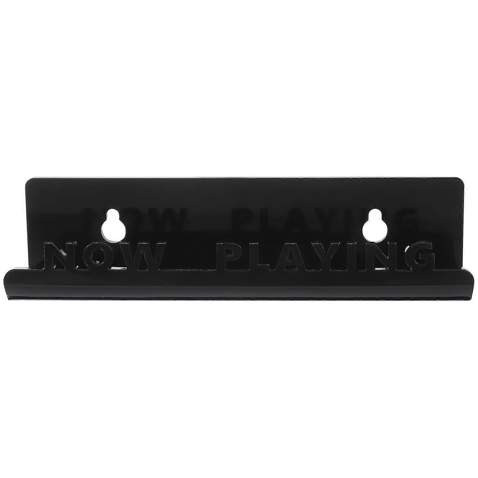Wall Acrylic Shelf Vinyl Record Holder for Storage 2Pcs Black Floating Rack