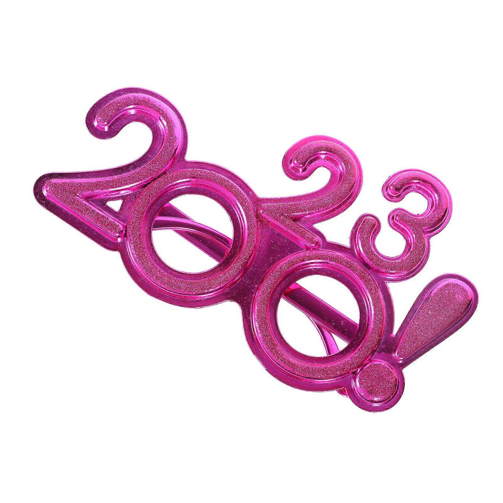 Pc Digital Number Glasses for Daily Use Rosy Party Eyewear