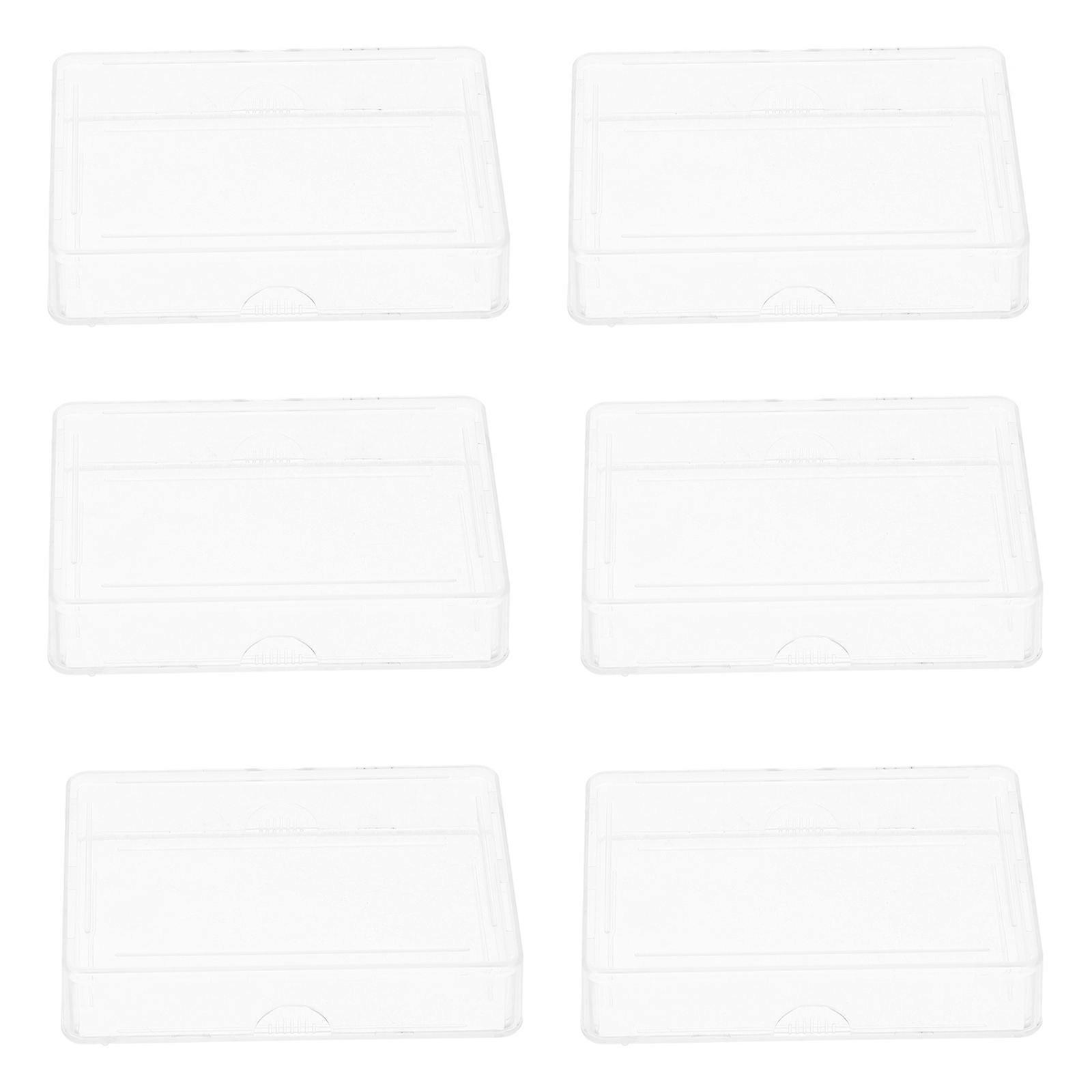 Playing Card Storage Box Transparent Plastic Organizer for Storage 6Pcs