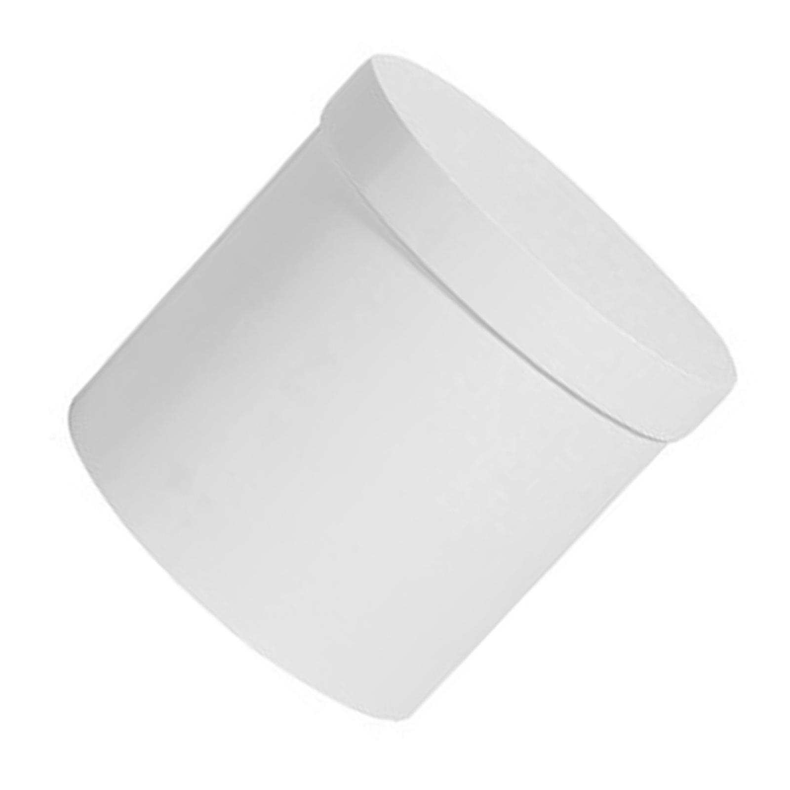 Cylindrical Flower Box for Bouquet Storage 4Pcs White Paperboard Gift Container