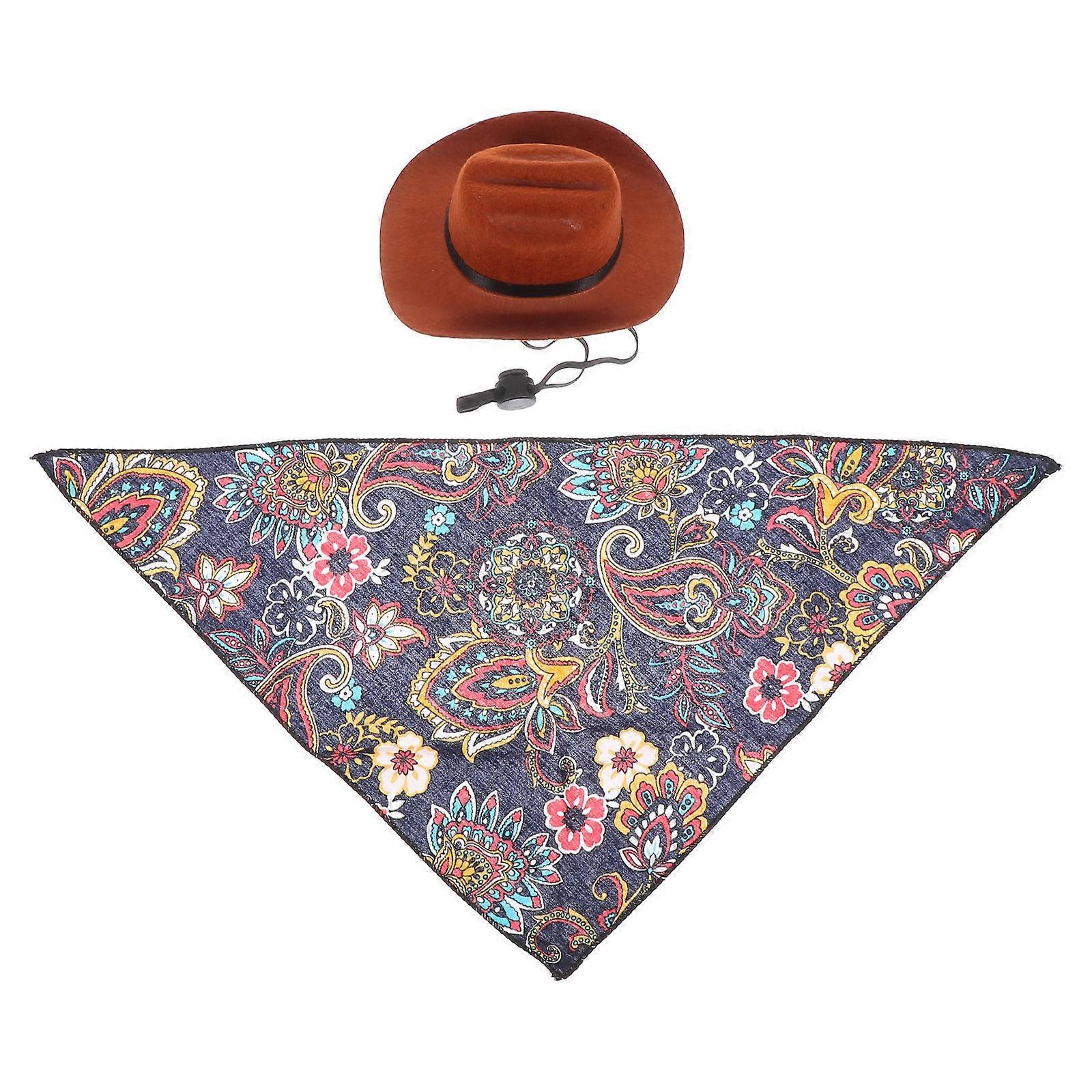 Creative Saliva Towel And Bandanas Set For Cats Dogs Outdoor Activities In Assorted Color With Comfortable Function 1 Set