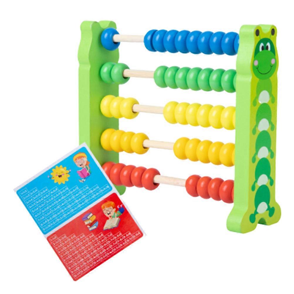 Calculating Tool Wooden Abacus for Kids Education 2Pcs Colorful Toy