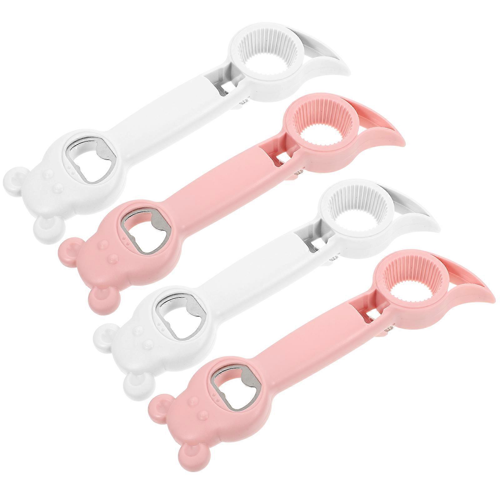 Wear-Resistant Bottle Opener Multifunctional Jar Lid Remover Home Kitchen Use 21X5X2CM 4Pcs