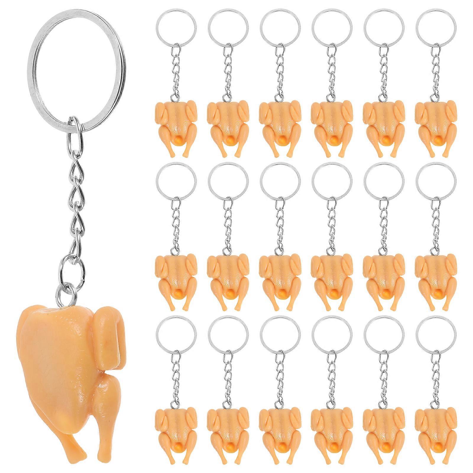 Mini Imitation Food Keychain Creative Bag Pendant for Keys 60Pcs