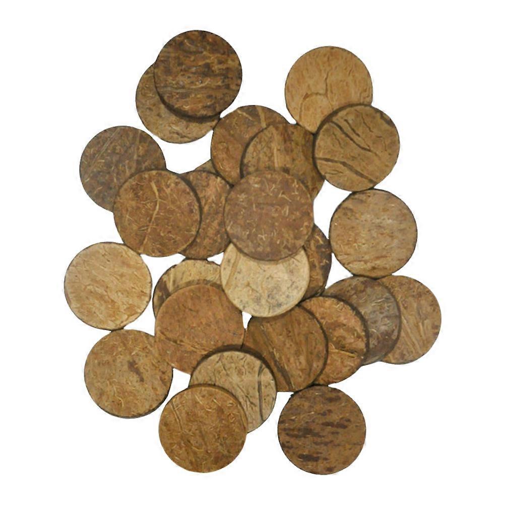 Fish Tank Landscaping Decoration Natural Coconut Shell Discs 2Sets