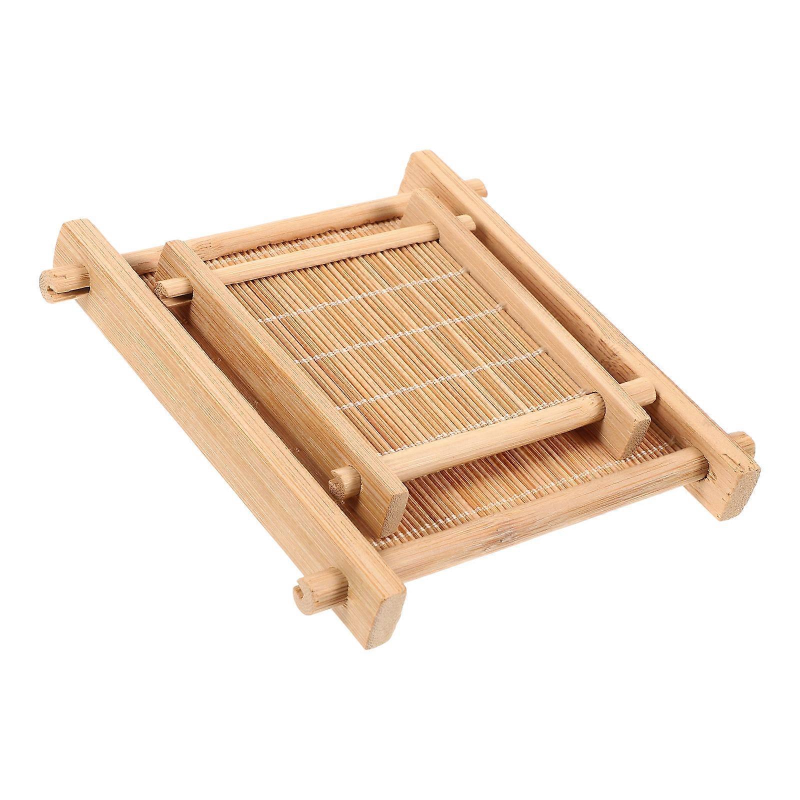 Bamboo Mat Handmade Bamboo Coaster for Home Use 4Pcs