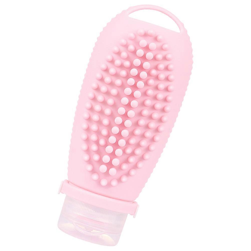 Silicone Refillable Shampoo Bottle for Storage 100ml Travel Pink Bottle