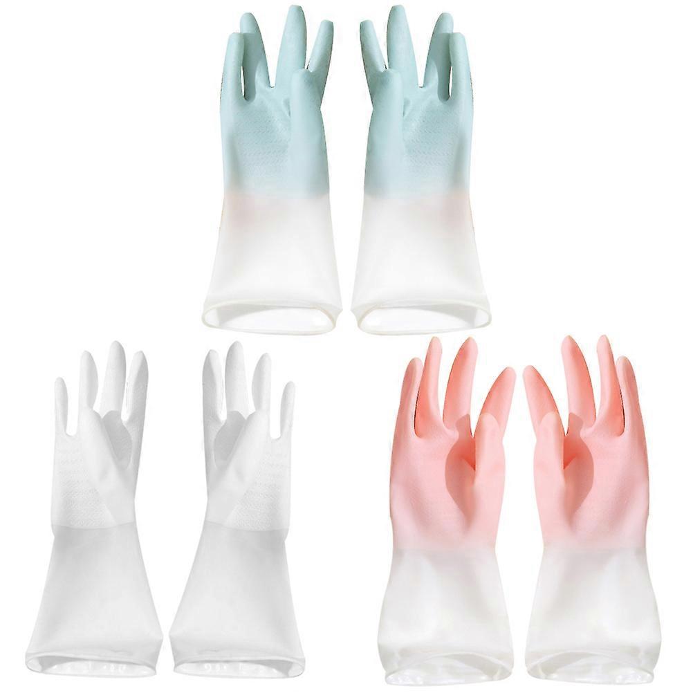 Kitchen Gloves Rubber Protective Gloves for Hands Protection 2Sets