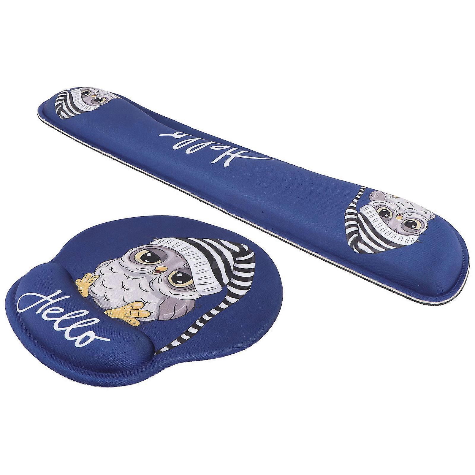 Wrist Rest Pad Ergonomic Mouse Pad Set Work Accessory 25.00X22.00X2.50CM Anti-Skid Comfortable Use 1Set