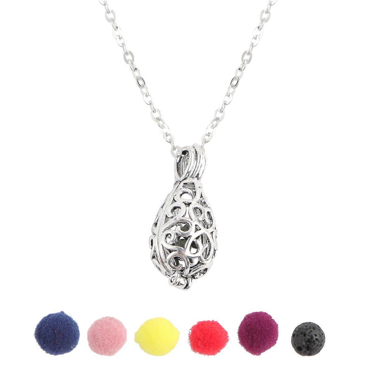 Pelelith Waterdrop Pendant Necklace for Decoration 3Pcs Silver Accessory