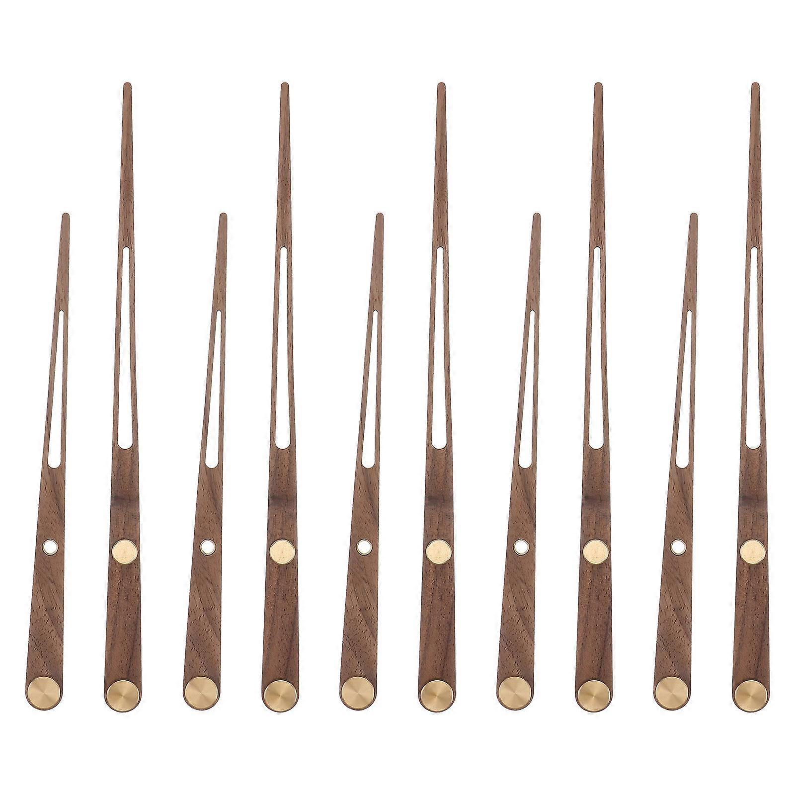 Clock Hands Wooden DIY Clock Pointer Replacement for 15Pcs Dark Brown