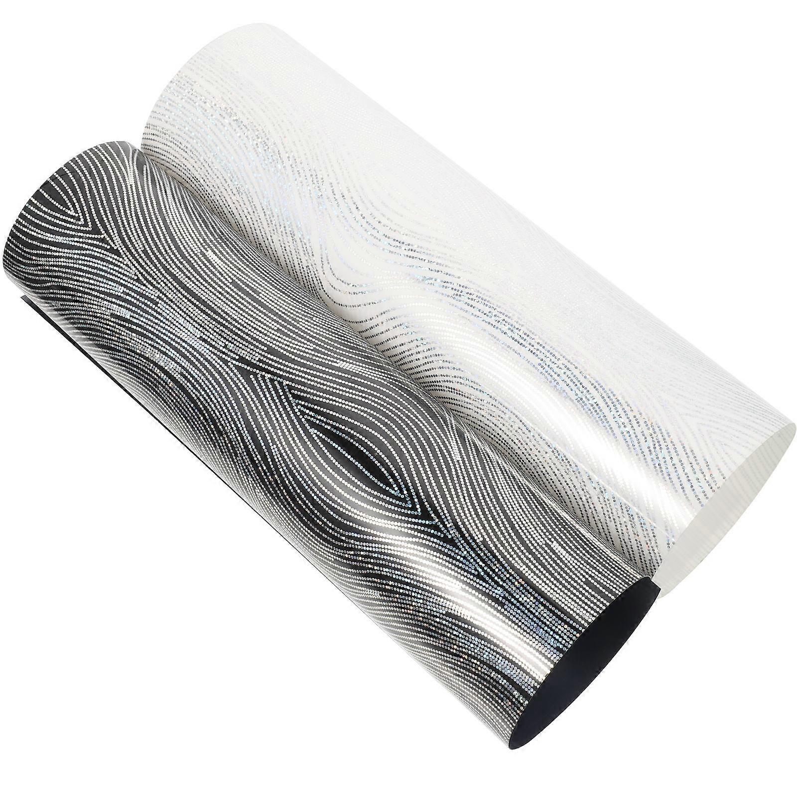 2 Sheets of Pu Heat Transfer Vinyl Fish Scale Design Black for Custom Garment Decoration