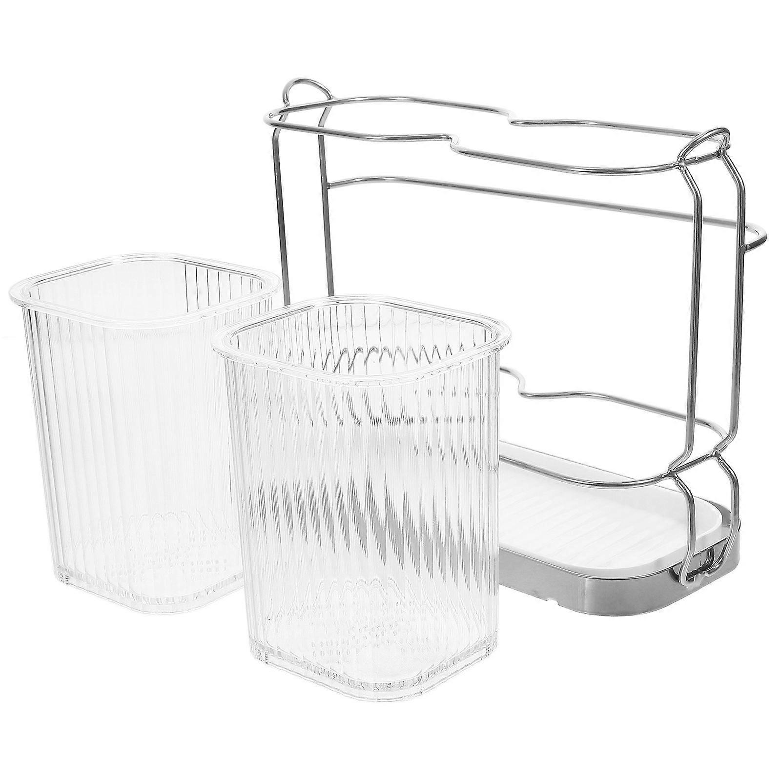 Flatware Basket Utensil Holder for Kitchen Storage 2Pcs Organizer