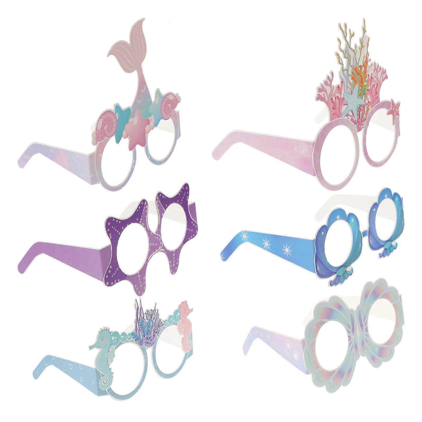 Funny Glasses Party Eyeglasses for Decor Use 48Pcs Ocean Theme Paper Props